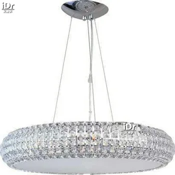 

Chandeliers Chic Round flush mounted chrome chandelier crystal lamp bedroom 53cm W x 13cm H