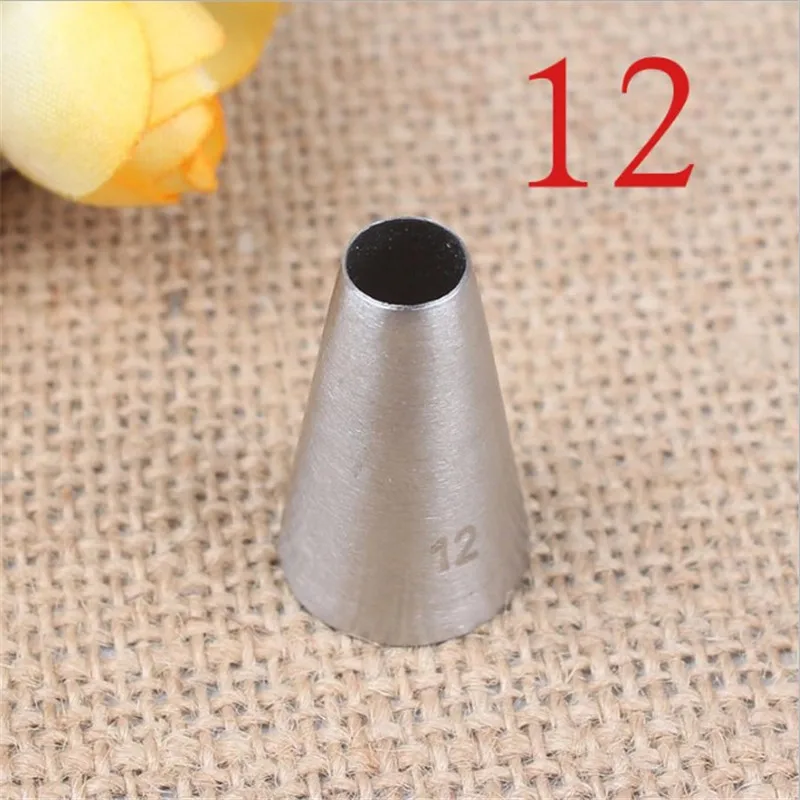 

VOGVIGO 12# 1 Round Piping Tip Decorating Mouth Nozzle Pastry Tips Fondant Cake Decorating Sugarcraft Tool Pastry Tools Bakeware
