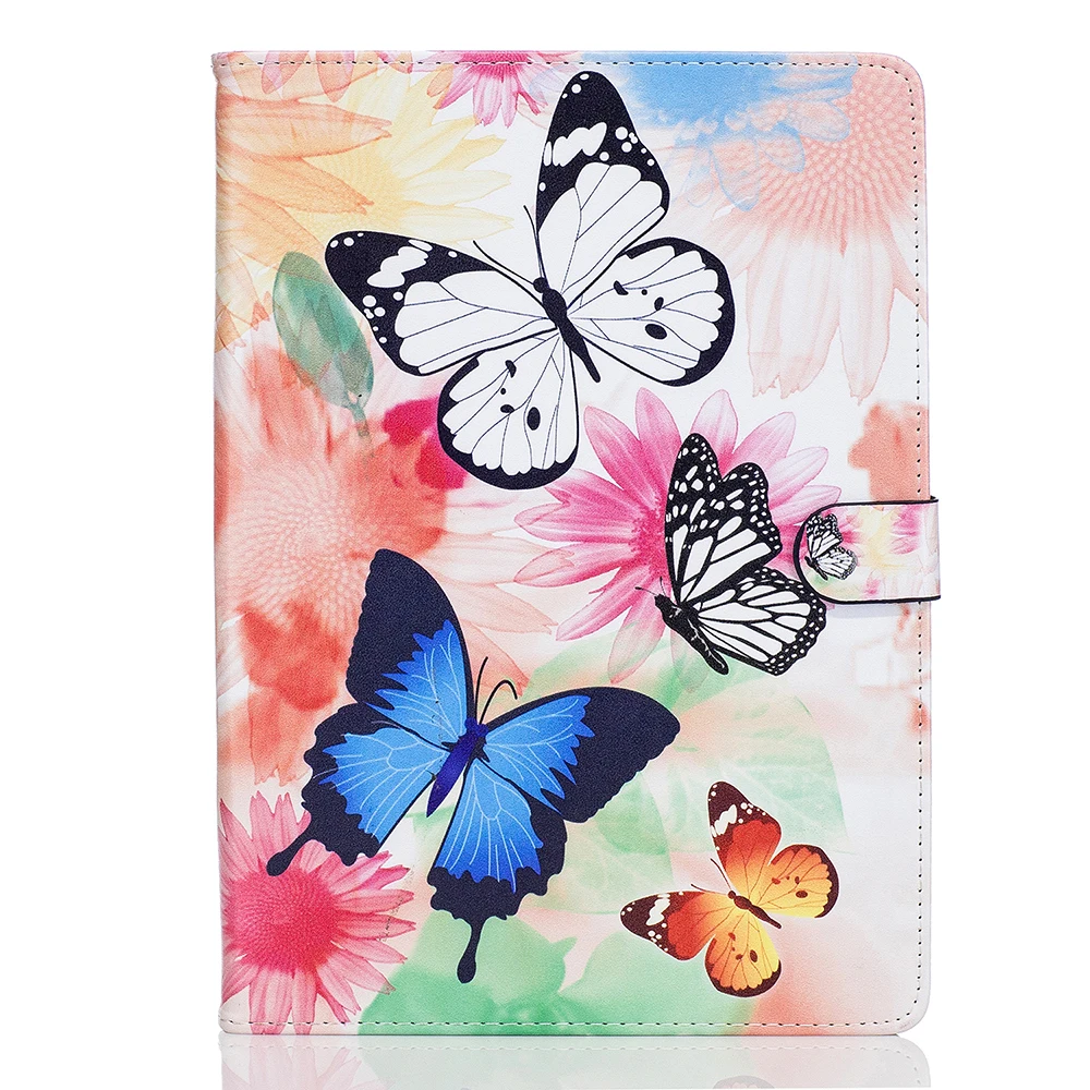 

Newest Printed Owl Butterfly Dog Tablet Case for Apple iPad 6 air 2 PU Leathet Case Stand Cover Shell For Kid coque para capa