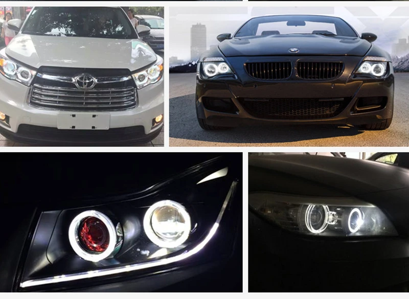  White 120mm Car Angel Eye COB Light Circle Ring Headlight Lamp Car Led Lights COB Angel Eyes Ring Lighting 12V.08