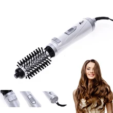 Распродажа, 2 в 1, электрическая вращающаяся многофункциональная расческа для завивки волос, фен для волос, керамический Анионный ролик для сушки волос