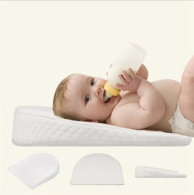 

Comfortable Baby Pillow Head Shaping Memory Foam Pillow Improve Sleep Position Newborn Wedge Pillow for Relief and Acid Reflux