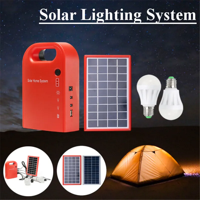 

Smuxi Solar Panel Emergency Light Outdoor Camping Solar LED Lights Garden Home Security Light Lamp with LED Bulbs