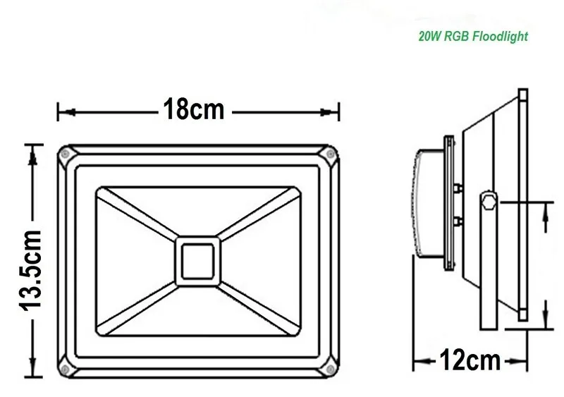 1 шт. Отражатели LED RGB Прожекторы 20 Вт 30 Вт 50 Вт потока Освещение IP65 открытый 85-265 В открытый Прожекторы+ пульт дистанционного управления пятно сад