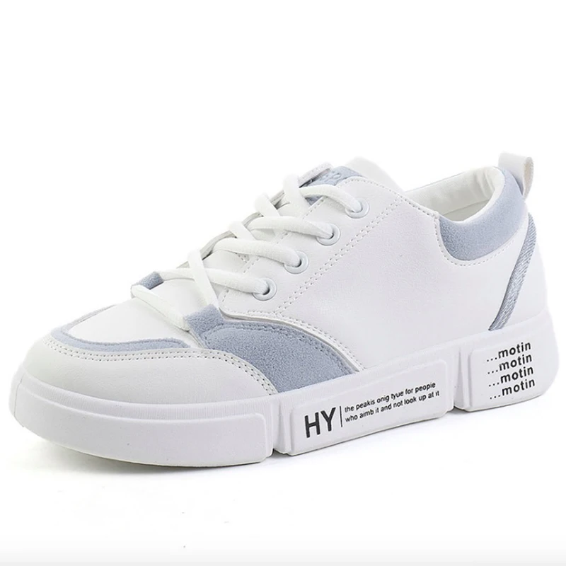 

Women Sneakers Shoes 2019 Fashion PU Leather Women Casual Shoes Lace-Up Flats Platform Spring Autumn Breathable Women Shoes