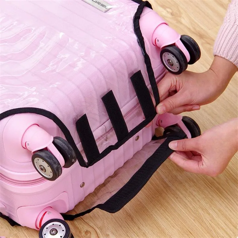 Yesello Модный водонепроницаемый пылезащитный дождевик прозрачный багажный Чехол Дорожный Чехол для чемодана 4 размера 20-30 дюймов