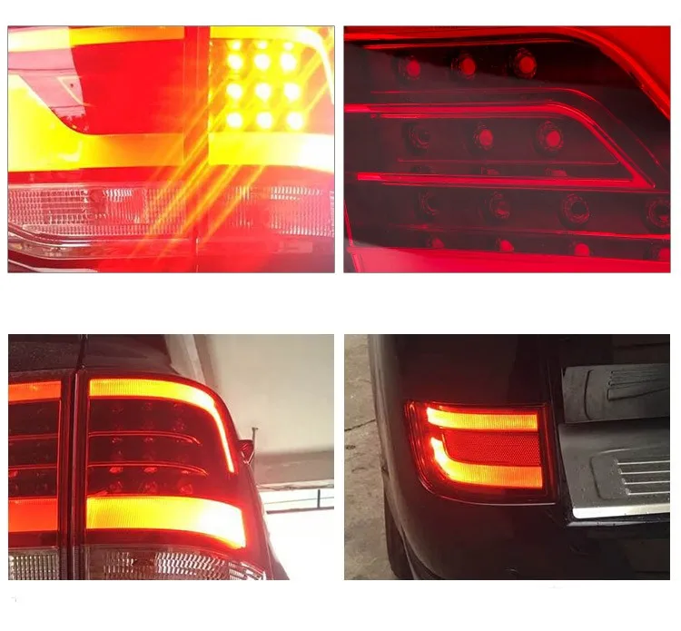 Автомобильный Стайлинг задний фонарь для Toyota Land Cruiser задние фонари светодиодная сигнальная лампа задний фонарь светодиодный DRL+ тормоз+ Парк+ сигнальная стоп-лампа