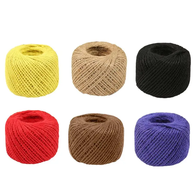 

Multi Colors Rope 25M Burlap Natural Fiber Jute Twine Rope Cord String Craft DIY Gift Decor Wedding Tags Decoration