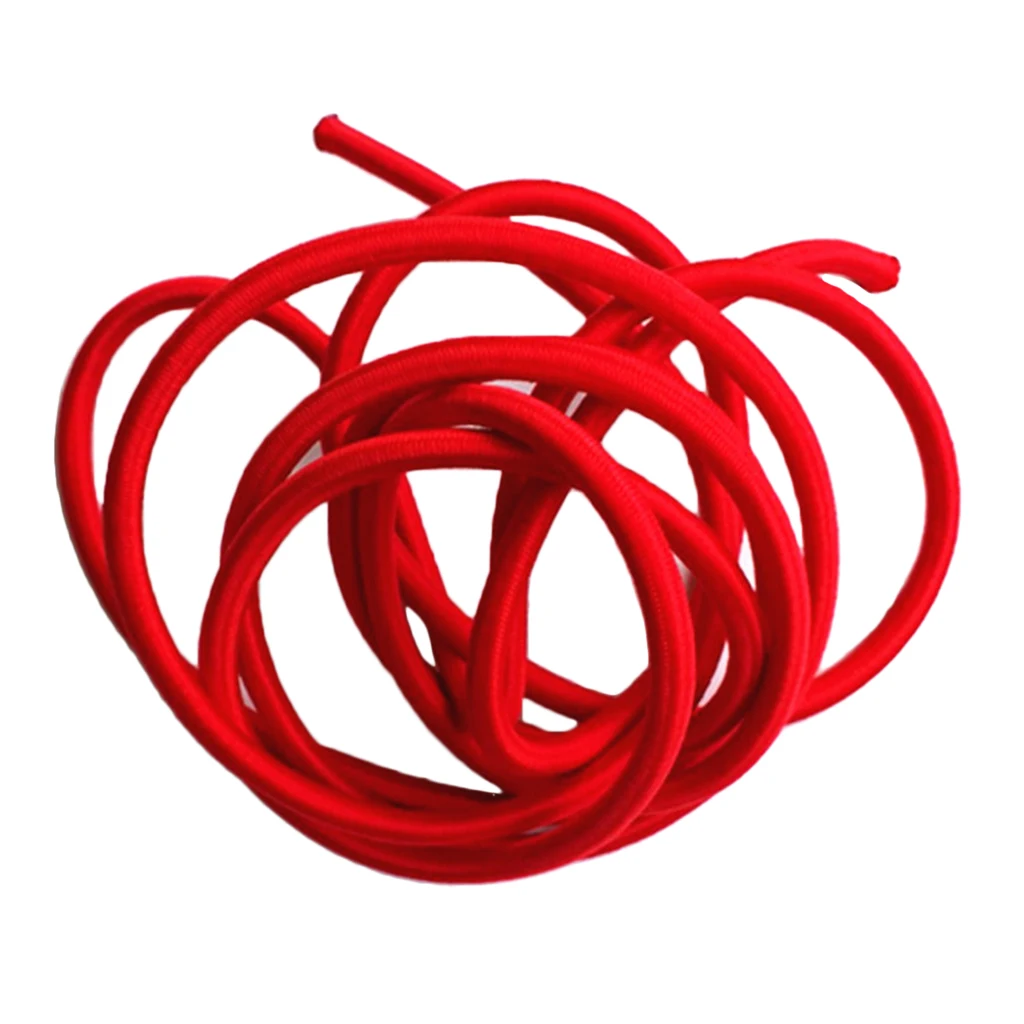 Marine 5mm Red Elastic Rubber Bungee Rope Shock Cord Tie Down Boats Trailers 1/2/5/10/20/30/50/75/300m for Surf Boards Caravans