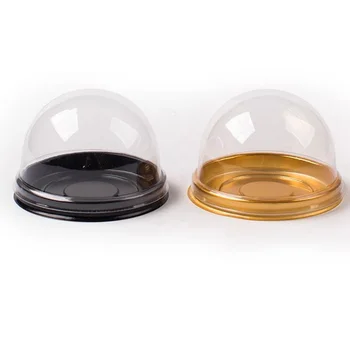

250pcs Transparent Plastic Mooncake Box Dome Cupcake Boxes Container Egg Yolk Crisp Packing Box Free shipping wen5695