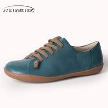 Men casual shoes men’s genuine leather flat sneakers luxury brand flats shoes lace up loafers moccasins men footwear