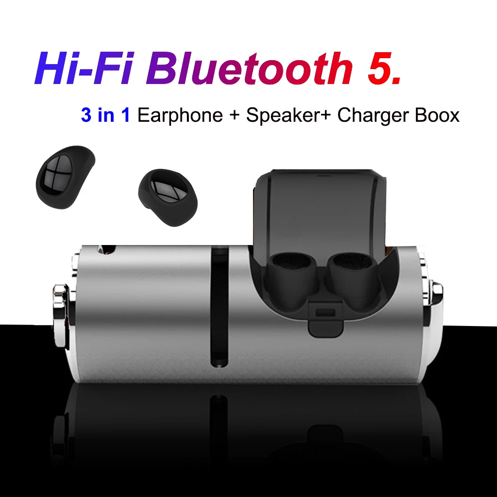 

TWS Bluetooth 5.0 Earphone Touch Control Noise Cancelling Wireless Earbuds With Bluetooth Speaker Function 1200mAh Charging Box