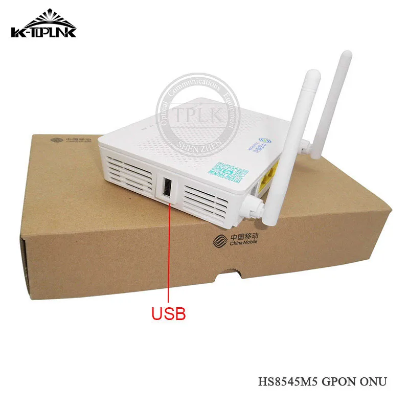 50 шт. HS8545M5 мини размер HS8545M5 GPON ONU ONT с 1GE+ 3FE+ 1TEL+ USB+ Wifi портов с английской прошивкой дешевая цена