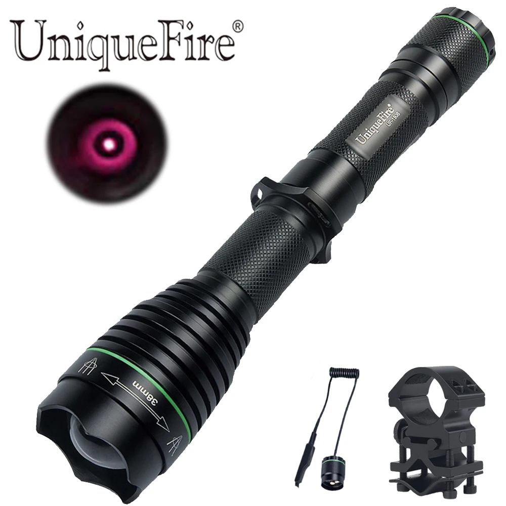 UniqueFire Night Vision Hunting Flashlight 1508 IR 850nm Zoom Focus
