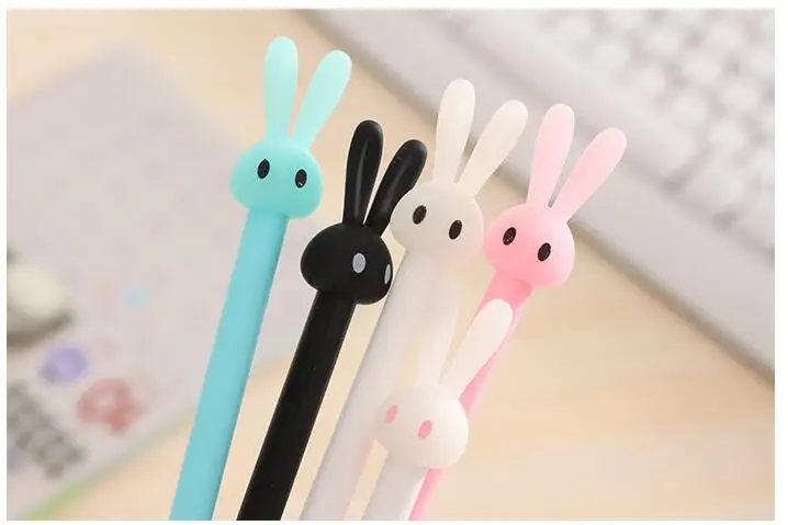 12pcs/lot Japan Creative naughty cute Cartoon small rabbit gel pen/Good quality/School supplies/ stationery/papelaria G105