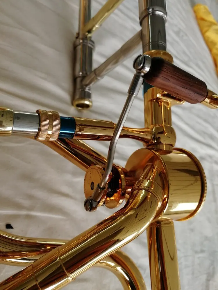 Латунные Музыкальные инструменты Schagerl trombone H85 латунный настоящий позолоченный тенор тромбон таможенный ручной Чеканный колокол с Чехол