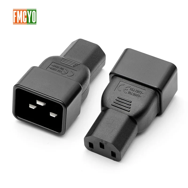 

PDU power conversion plug 10a to 16A three vertical hole to three horizontal CE certification word connector C13 to C20 head