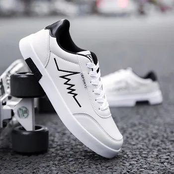 

New Men'S Casual Tide Shoes Korean Version Comfortable And Breathable Shoes Hard-Wearing Low-Top White Shoes Male Three Colors