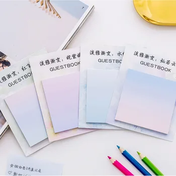 

Creative Gradient Color Office Novelty Sticky Notes Planner Stickers Page Memo Pad Office School Supplies Stationery