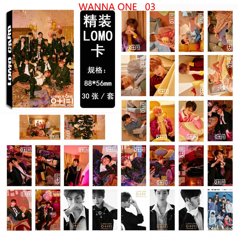 

WANNA ONE Team Style 0+1=1 I PROMISE YOU Homemade LOMO Box CARDS