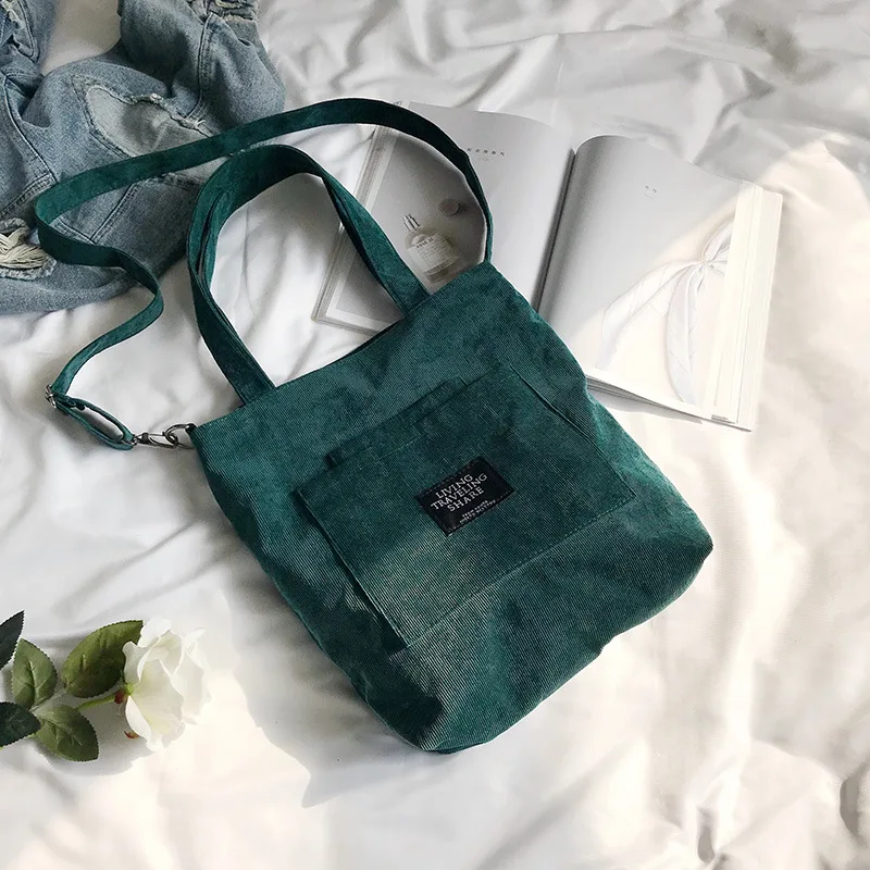 

Miyahouse Good Quality Corduroy Women's Handbag Large Capacity Vintage Lady Crossbody Bag Simple Style Female Messenger Bag