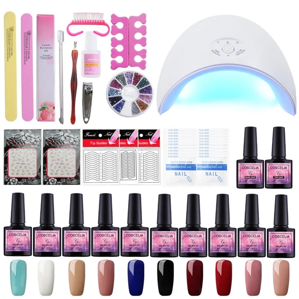 

Manicure Set 36W Dryer Nail USB Lamp Set For Gel Nail Polish Set For Manicure Nail Extension Set 10 Gels Nail Polish Varnish