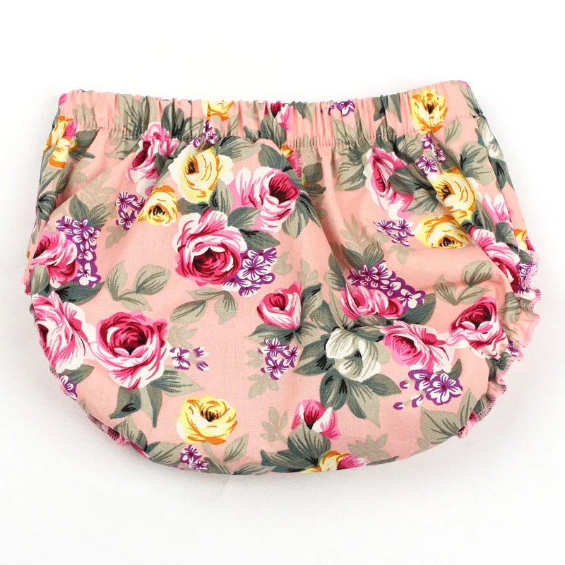 Baby Newborn Floral Bloomers Little Girls Summer Beach Clothing Baby Cotton Diaper Cover Toddler Birthday Cake Smash (13)