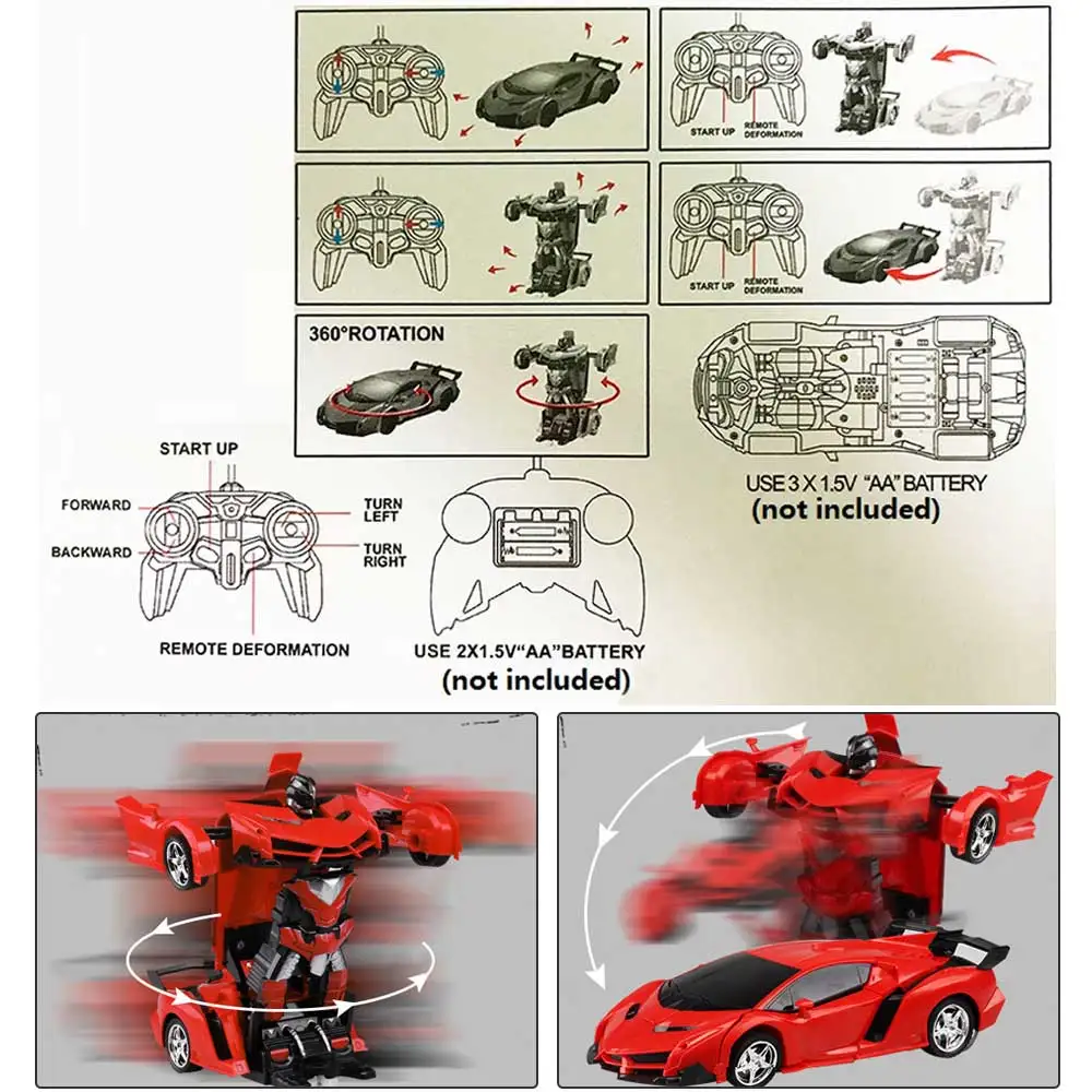 Деформационная машинка, детские игрушки, 2 в 1, RC, Полицейская игрушка, машинка, трансформация, роботы, Спортивная модель автомобиля, роботы, игрушки, Рождественский подарок для мальчика