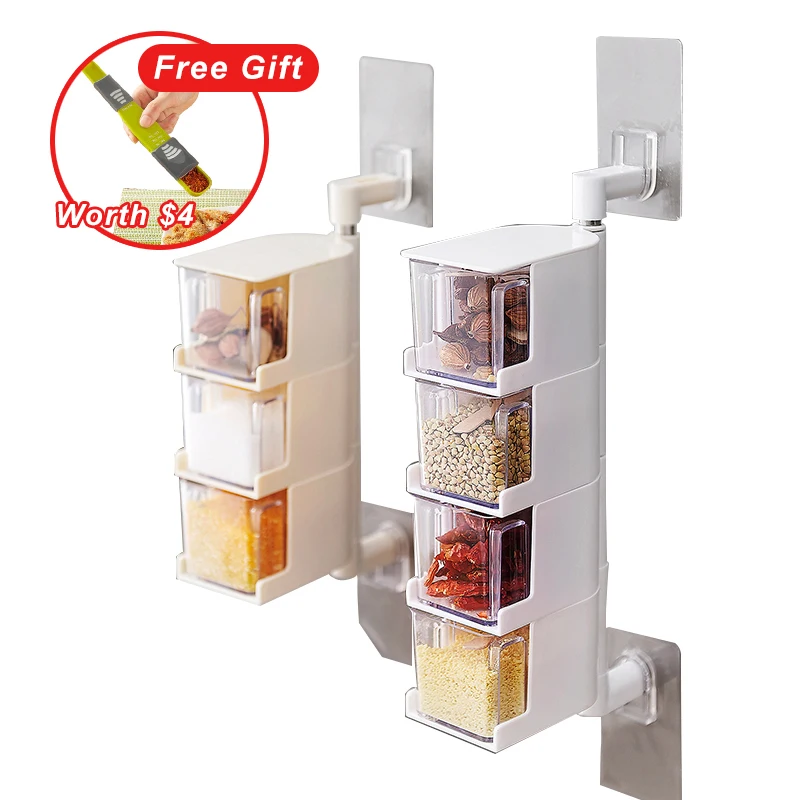 Seasoning Storage Boxes Spice Jar Kitchen Condiment Box Spices Storager