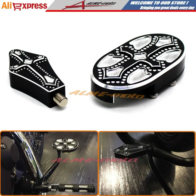 Motorcycle CNC Billet Aluminum Brake Pedal Pad Cover + Shift Shifter