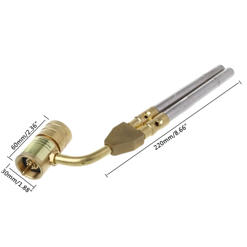 

Pro Gas Welding Torch Soldering Brazing 2 Propane Pipes Plunger Heater Burner