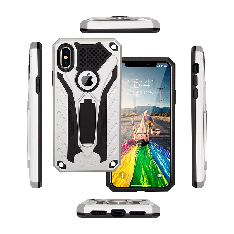 

For IPhone 6 6s Phantomrider Heavy Duty Protection Kickstand Dirt Proof Strong PC and TPU Phone Case