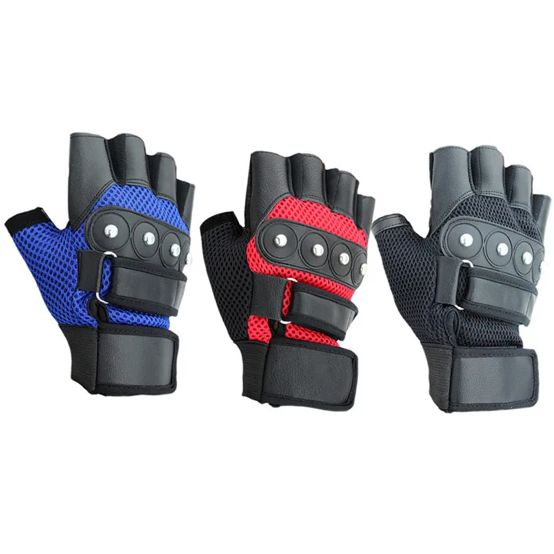 

Men's motorcycle cycling gloves winter bike gloves mtb half finger Breathable Sweat Mesh Bicycle Sports guantes ciclismo #25#F