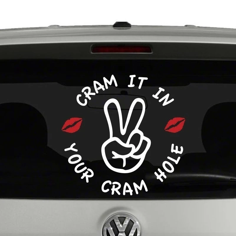 Cram It In Your Cram Hole знак мира виниловая наклейка 25 см