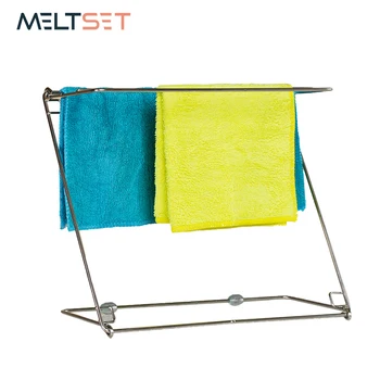 

Rustproof Folding Towel Rack Stainless Steel Kitchen Washing Cloth Drying Holder Shower Corner Shelf Bathroom Accessories