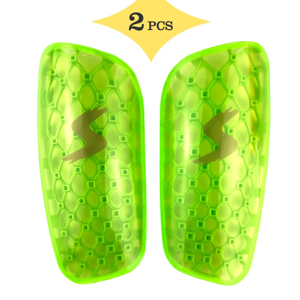 Из 2 предметов футбольные наколенники Футбол голени защитная доска Футбол Обучение щитки для голени дышащая Футбол ногу Pad - Цвет: Green