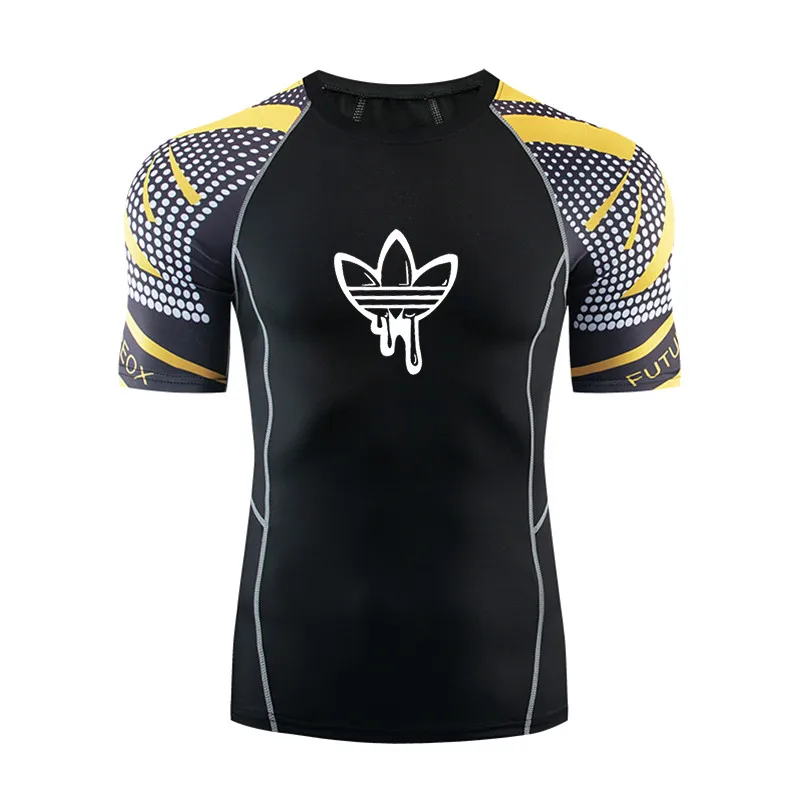 GY05 FUTUREOX бренд Herren фитнес-тренировочный sbekleidung Rashguard Топ 3D футболка с коротким рукавом MMA бег Бодибилдинг Топ - Цвет: GY05