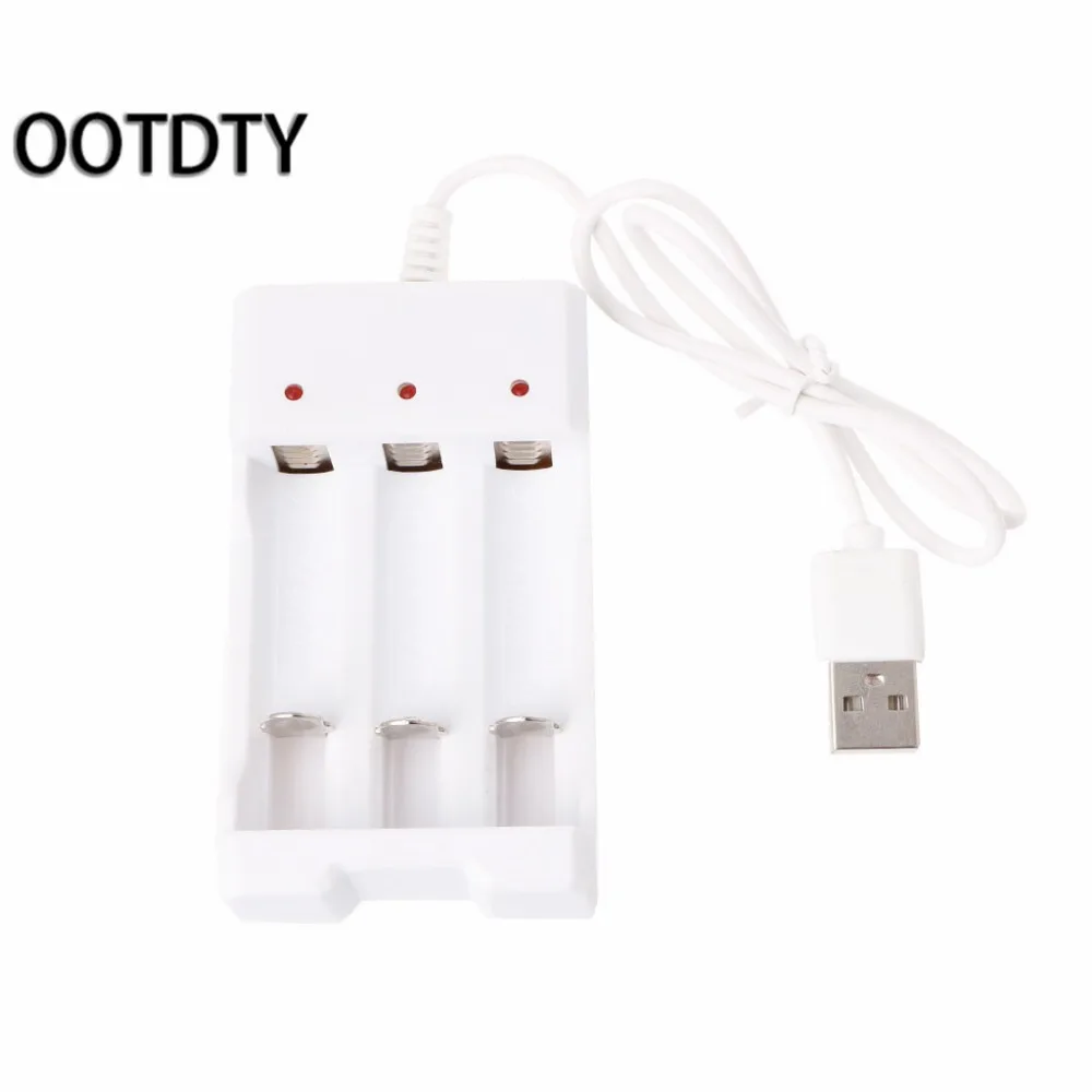 

1.2V Universal Smart 3-Slot AA/AAA Rechargeable Battery Charger Adapter USB Plug