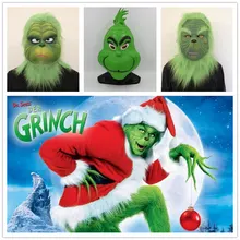 Фильм как Grinch украла Рождество Grinch костюмная Маска Косплей Рождество латексная маска для взрослых Необычные Вечерние реквизит