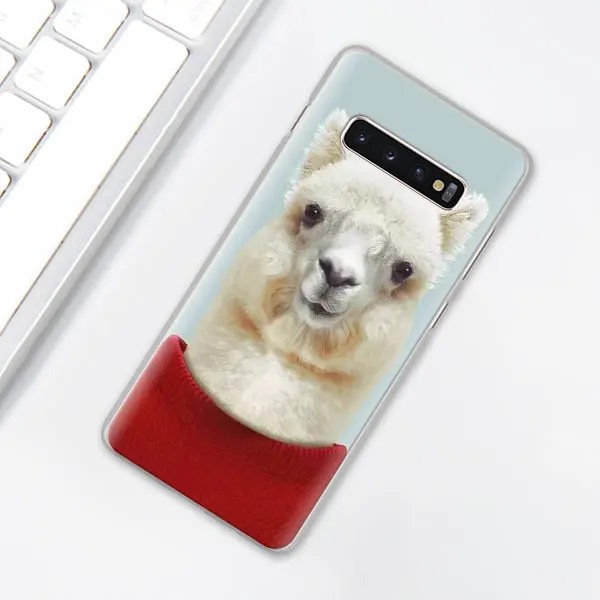 010 Милый ламы Альпака чехол для телефона для samsung Galaxy S10e S10 плюс S7 S8 S9 Plus, Note 8, 9, 10, плюс S10 5G M20 M30 жесткий чехол Coque - Цвет: 010