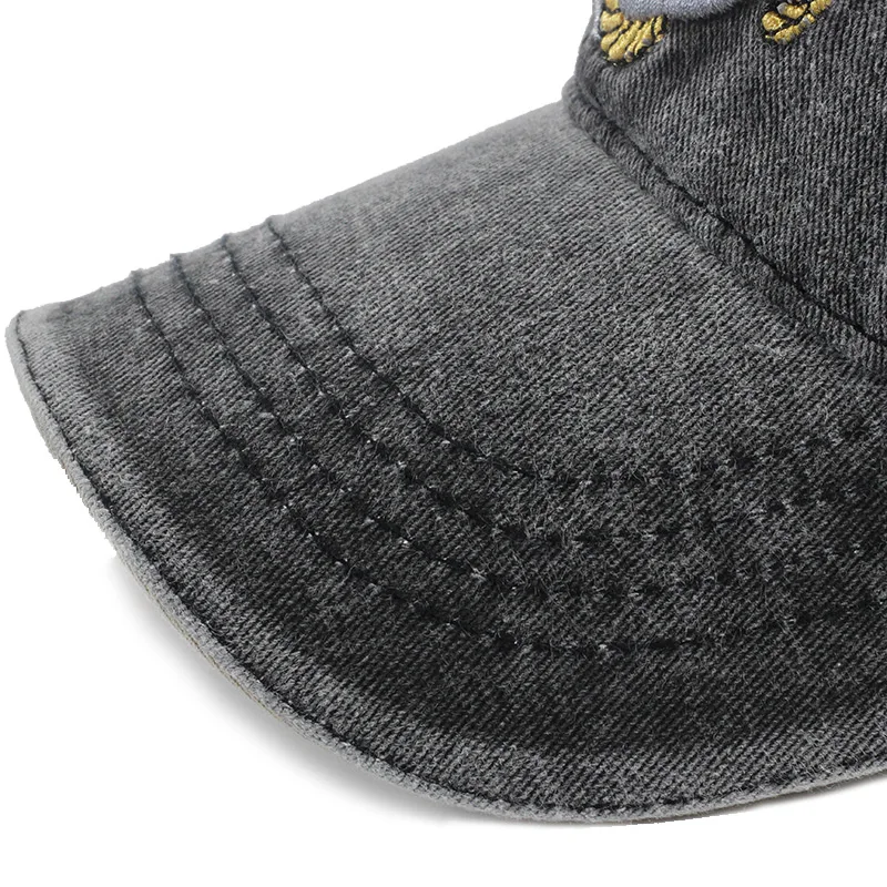 Изысканная вышитая мужская бейсбольная кепка с якорем Женская Snapback Черная