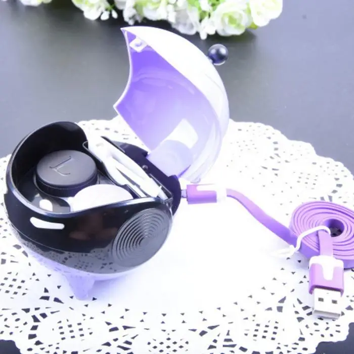 Contact Lens Washer Automatic Cleaner Cleaning Cute USB Plastic Adorable Ball Mask TY66