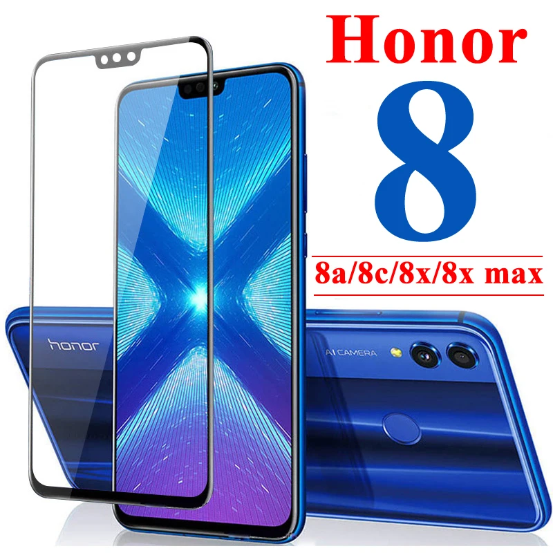 Armored Sheet On For Huawei Honor 8X Tempered Glass Max 8xmax Screen Protector X8 8C Protective 8A Armor Xonor 8 X Mah Honer C8 afbeelding