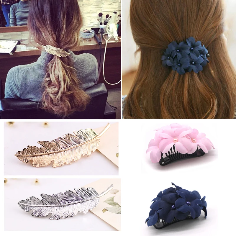 166 33 De Réductionpince à Cheveux Fleur Crabe Pinces à La Mode Queue De Cheval élégant Ornements De Cheveux Accessoires De Cheveux Pour Femmes