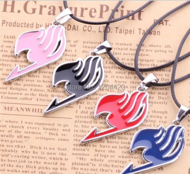 

2015 new Fairy Tail 4 Colors Cosplay Anime Alloy Stainless Necklace Charm Pendant Toy Gift