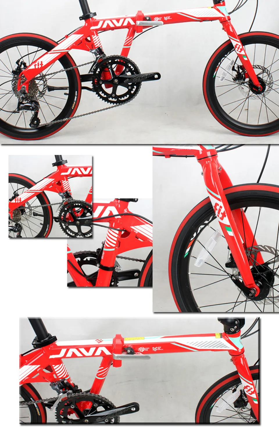 Cheap new JAVA 20 inch bike 18 speed aluminum folding bike unisex 11