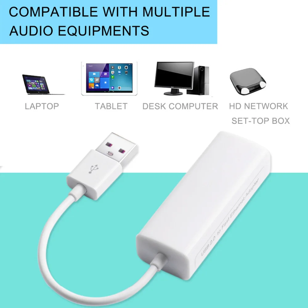 Etmakit USB Ethernet адаптер Usb 2 0 Сетевая карта Интернет RJ45 ЛВС 10 Мбит для Mac OS планшетный