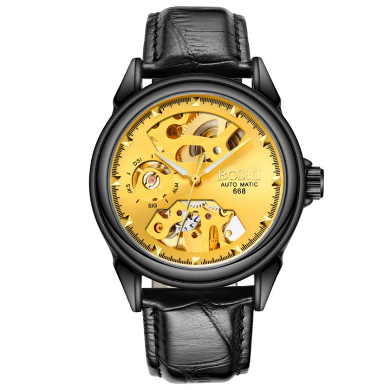 

The new super thin men's watch stylish boy quartz watch waterproof real belt student leisure men's watch.