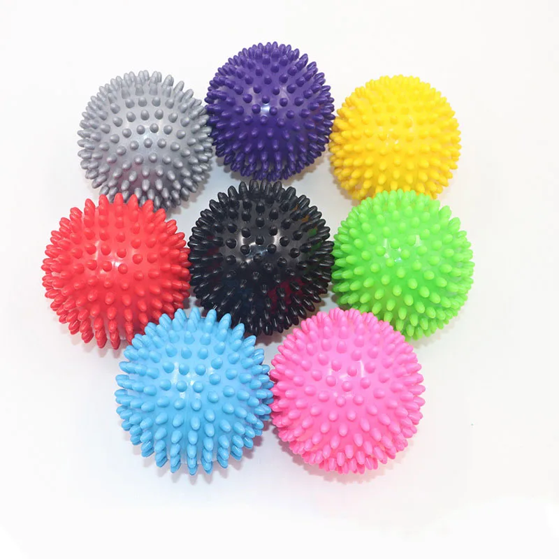 Массажный мяч Spiky Yoga Gym Trigger Point снятие стресса 7 5 см портативный расслабление мышц