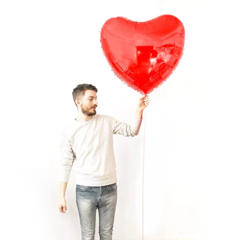 Large Heart Shaped Balloon Foil Mylar 32" Inch Love Valentine's Day